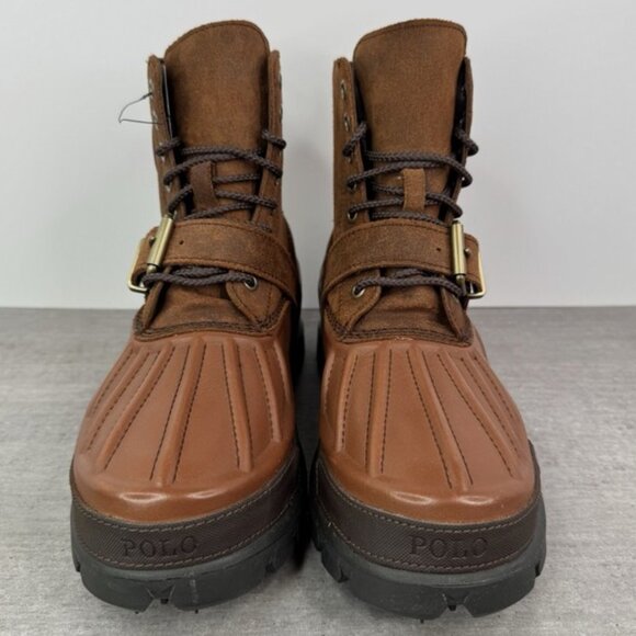 NEW POLO Ralph Lauren Men's Oslo High Waterproof Leather-Suede Boot Size 10 - Picture 2 of 6